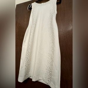 Calvin Klein white cocktail dress.
